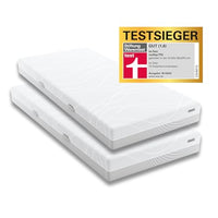 Thumbnail for Schlaraffia myNap TFK mattress 90x200 cm, 2-pack: Premium quality, 7-zone comfort, medium firmness, Oeko-TEX Standard 100, pocket spring mattress set on sale
