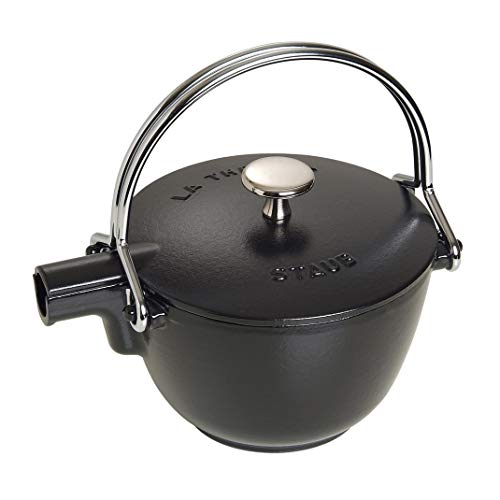STAUB Teekanne/Wasserkessel, rund, 16,5 cm, 1,1 L, für alle Herdarten, Schwarz im Sale