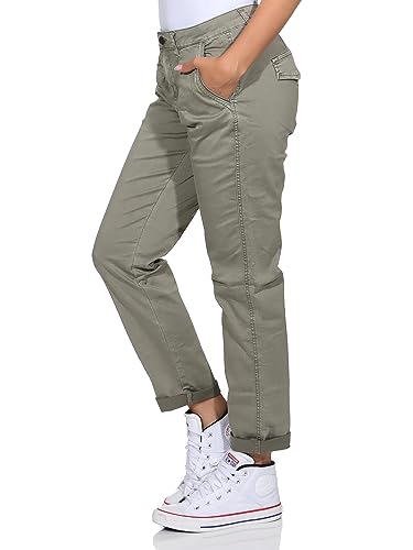 Buena Vista Jeans Hosen Damen - Chino 7/8 Gina - Stretch Twill - helles Olive (as3, Alpha, m, Regular, Regular) im Sale