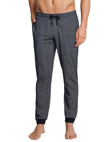 Schiesser Herren Lange Schlafhose Mit Bündchen - Mix + Relax Schlafanzughose, Dunkelblau-gem._163839, 58 EU im Sale