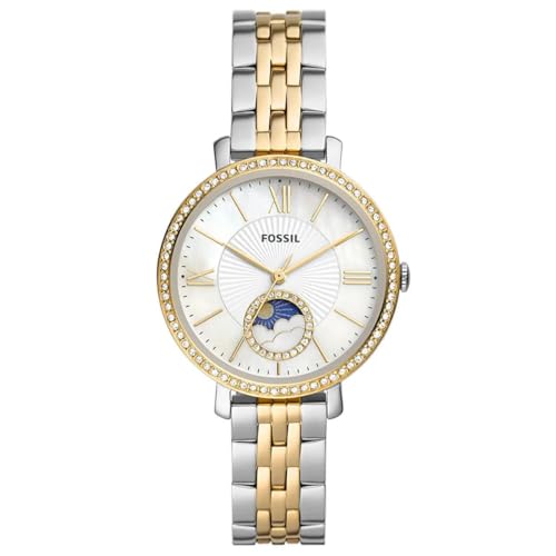 Fossil Damenuhr Jacqueline, Multifunktionswerk, 36mm 2Tone Edelstahlgehäuse mit Edelstahlarmband, ES5166 im Sale