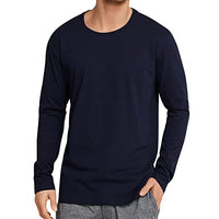 Thumbnail for Schiesser Herren Schlafshirt Langarm Rundhals-Mix + Relax Pyjamaoberteil, Jeansblau_182042, 58 im Sale