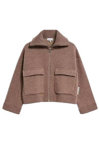 Thumbnail for ARMEDANGELS Damen Jacke aus Bio-Baumwoll Mix JOANIAAS Oversized Fit Cinnamon Dust Melange im Sale