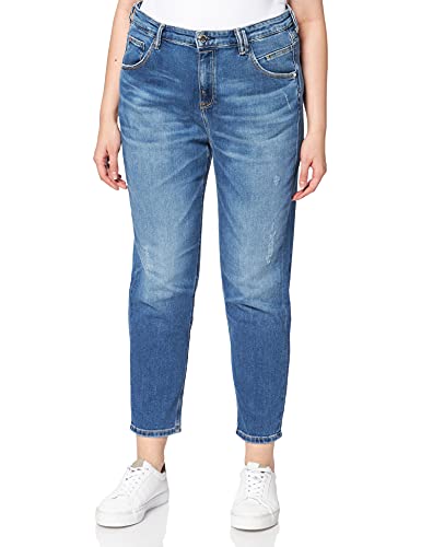 Marc OߴPolo Denim Damen Jeanshose mit Stretch-Anteil Boyfriend Fit, Blau (Multi/ Mid Blue Marble), W26/L34 im Sale