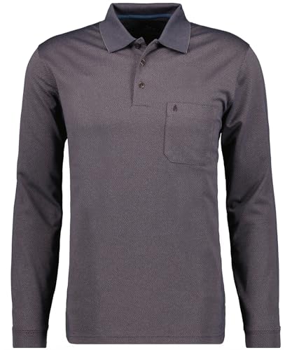RAGMAN Herren Poloshirt Langarm , Mokka-835 im Sale