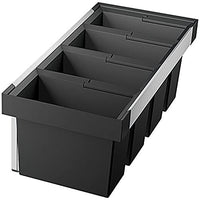 Thumbnail for BLANCO FLEXON II low 90/4 | Abfall Müllsystem | für 90 cm breite Unterschränke | System zum Einbau in Schubladen | 3 x 19 Liter und 1 x 16 Liter Eimer | Minimale Einbauhöhe: 324 mm im Sale