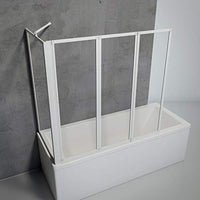 Thumbnail for Schulte Duschabtrennung für Badewanne Smart, Höhe: 121 cm, 3-teilig mit Seitenwand 68-71 cm, 3 mm Sicherheitsglas (ESG) Klar hell, inkl. Klebemontage, Alpinweiß, D133070 04 50 im Sale