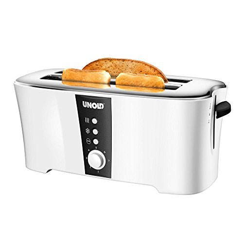 Unold 38020, white/black, 4 functions: toasting, defrosting, warming, stopping, 4-slice, bun warmer, 1,300 watts on sale