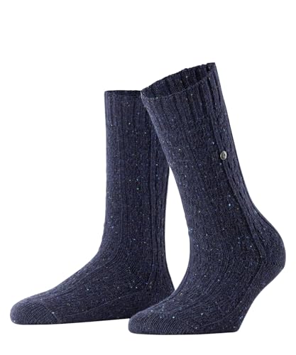Burlington Damen Socken Tweed Tales W So Wolle einfarbig 1 Paar, Rot Merlot 8005, 36-41 im Sale