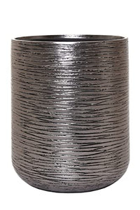 Thumbnail for VIVANNO Planter Flowerpot Fiberglass Silver Black APERO 46x36 on Sale