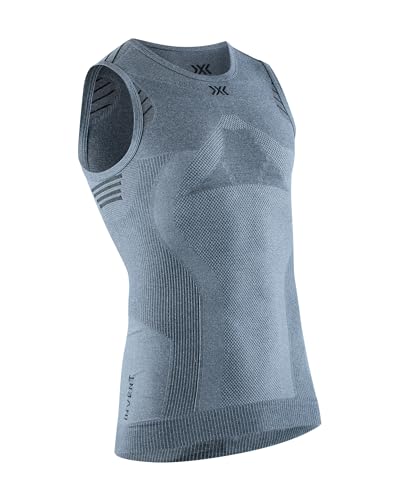 X-Bionic Men's Invent 4.0 Light Singlet Men T-Shirt, Grey Melange/Anthracite, im Sale