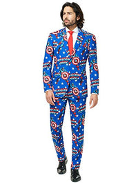 Thumbnail for Opposuits Official Marvel Comics Hero Suits - Infinity War Avengers Costume Comes with Pants, Jacket and Tie, Captain America,50 im Sale