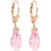 Thumbnail for Ohrringe Rosegold Rosa Tropfen Swarovski Kristalle 925 Sterling Silber NOBEL SCHMUCK im Sale