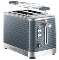 Thumbnail for Russell Hobbs Toaster [für 2 Scheiben] Inspire Grau mit hochwertiger Hochglanz-Struktur (extra breite Toastschlitze, inkl. Brötchenaufsatz, 6 Bräunungsstufen + Auftau- & Aufwärmfunktion) 24373-56 im Sale