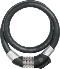 Thumbnail for ABUS Steel-O-Flex Raydo Pro 1460/85 KF cable lock - bicycle lock set with KF bracket for the bicycle seat clamp bolt - 20 mm security level 6 - black on sale