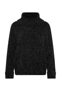 Thumbnail for SOCCX Damen Oversized Rollkragenpullover aus Chenille Black / im Sale