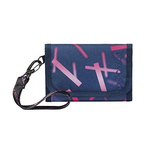 coocazoo Geldbeutel AnyPenny „Cyber Pink“, rosa-blau, Portemonnaie mit Sichtfenster innen & außen, Münzfach, viele Kartenfächer, Klettverschluss, für Mädchen im Sale