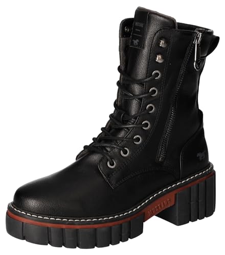 MUSTANG Damen Schnuer-Booty, schwarz, 37 EU im Sale