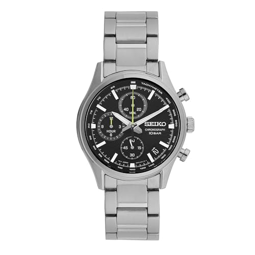 Seiko Herren Analog Quarz Uhr mit Edelstahl Armband SSB419P1, Silber im Sale