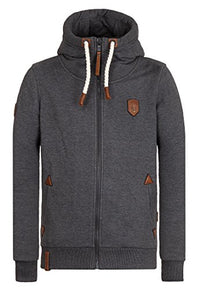 Thumbnail for Naketano Herren Kapuzenjacke Schwarzkopf Kapuzenjacke anthracite melange X-Large im Sale