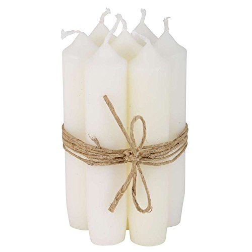 IB Laursen - Taper candles short candles - white - burn time: 4.5 hours - set of 6 im Sale