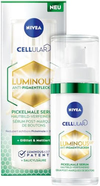 Thumbnail for NIVEA Serum gegen Pigmentflecken und Pickelmale, mattierende Gesichtspflege mit Salicylsäure für ebenmäßige Haut, Cellular LUMINOUS630 Anti-Pigmentflecken Pickelmale Serum (30 ml) im Sale