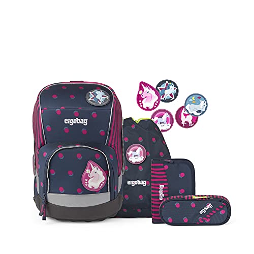 ergobag Wide Set 5tlg. Ergonomisch, Volumen erweiterbar, Deckel aufklappbar