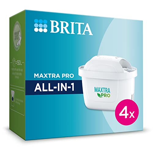 BRITA Wasserfilter Kartuschen MAXTRA PRO All-in-1 – 4er Pack|Original BRITA Ersatzkartusche für alle BRITA Kannen. Für frisches Wasser. Filtert Mikroverunreinigungen wie PFAS, Chlor, Kalk & Metalle im Sale