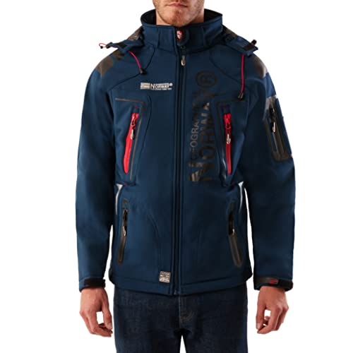 Geographical Norway Herren Herren Softshell Jacke Tambour, Schwarz, L, Geno-5 im Sale