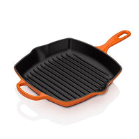 Thumbnail for Le Creuset Signature Gusseisen-Grillpfanne, Quadratisch, 26 cm, Für alle Herdarten inkl. Induktion geeignet, 2,86 kg, Schwarz Matt, 20183260000422 im Sale