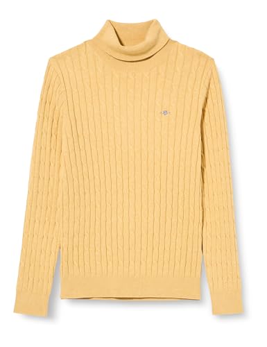 GANT Damen Stretch Cotton Cable Turtleneck Pullover, Dusty PINK, im Sale