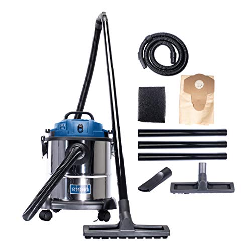 Scheppach Nass- und Trockensauger NTS20 inkl. umfangreichem Zubehörpaket - 1200 W | 20 Edelstahlbehälter | Ausblasfunktion im Sale