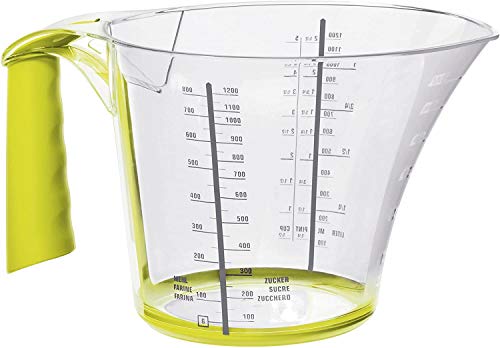 Rotho Loft measuring jug 1.2l with soft grip, anti-slip ring and scale, plastic (SAN) BPA-free, transparent/green, 1.2l (22.4 x 15.2 x 12.9 cm) on sale