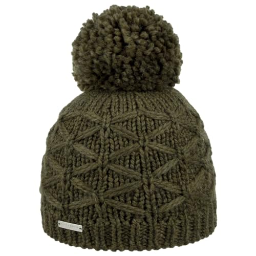 Seeberger Annelie Pompon Mütze Damen/Herren -, Oliv/Blatt für mich (Leaf It to Me), 6.75-7.5 im Sale