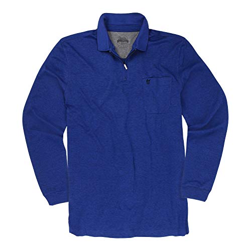 hajo Softshirt Polo Langarm Polokragen Zipper Navy im Sale