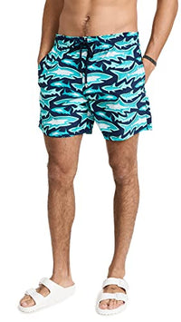 Thumbnail for Vilebrequin Requins 3D Badeshorts Für Herren, Marineblau
