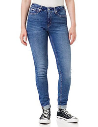 Thumbnail for Calvin Klein women's jeans trousers mid rise skinny fit, blue (denim dark), 30W/32 on sale