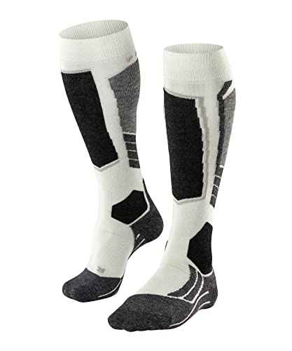 FALKE Damen Skisocken SK2 Intermediate W Kh Wolle Funktionsmaterial warm dick 1 Paar, Schwarz Black-Mix 3010, 39-40 im Sale
