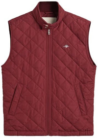 Thumbnail for GANT Herren Quilted Windcheater Vest Weste, Wine RED, im Sale