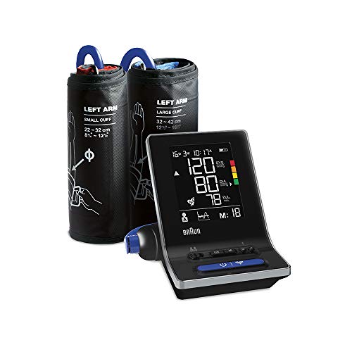 Braun ExactFit 5 Connect Smart Upper Arm Blood Pressure Monitor | Braun Healthy Heart App | Clinically proven precision | Color-coded display | 2 cuff sizes | For home use | BUA6350 on sale
