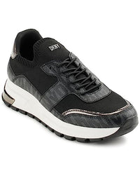 Thumbnail for DKNY women's Maida lace up sneaker, black/dark gunmetal, EU on sale