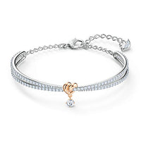 Thumbnail for Swarovski Lifelong Heart Bangle, Heart, White, Metal Mix