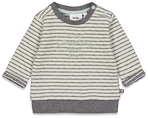 Feetje Leicht wattierter Sweater in Offwhite/Grau gestreift mit Frontstick Hi Elephant* 1786 (68) im Sale