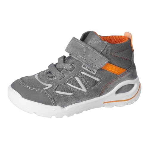 RICOSTA Jungen Stiefel Active, Kinder Boots, Weite: Mittel, lose Einlage, RicostaTEX, Klettstiefel, Booties, Leder, Carbon/grau (490), 32 EU im Sale