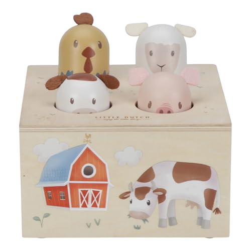 Little Dutch 7156 FSC Holz Pop-up Spiel Tiere - Little Farm im Sale