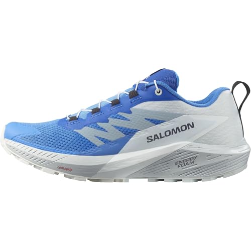Salomon Sense Ride Herren Trail-Laufschuhe, Outdoor-bereit, Vielseitiger Grip, Leichtgewichtiger Schaft, Ibiza Blue, 40 im Sale