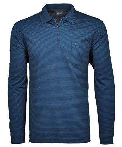RAGMAN Men's Softknit Polo Fineliner with Zip L, Dark Blue-793 on Sale