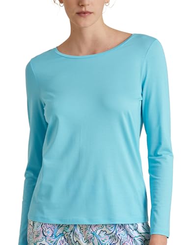 CALIDA Favourites Langarmshirt Damen, Rundhalsausschnitt, temperaturausgleichend und atmungaktiv, superleichte und extrafeine Qualität im Sale