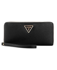 Thumbnail for GUESS Damen Laurel Large Zip Around Wallet Große Geldbörse mit Reißverschluss, Clutch, Schwarz im Sale