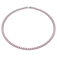 Thumbnail for Swarovski Tennis Deluxe Necklace, Round, White, Gold-plated on Sale
